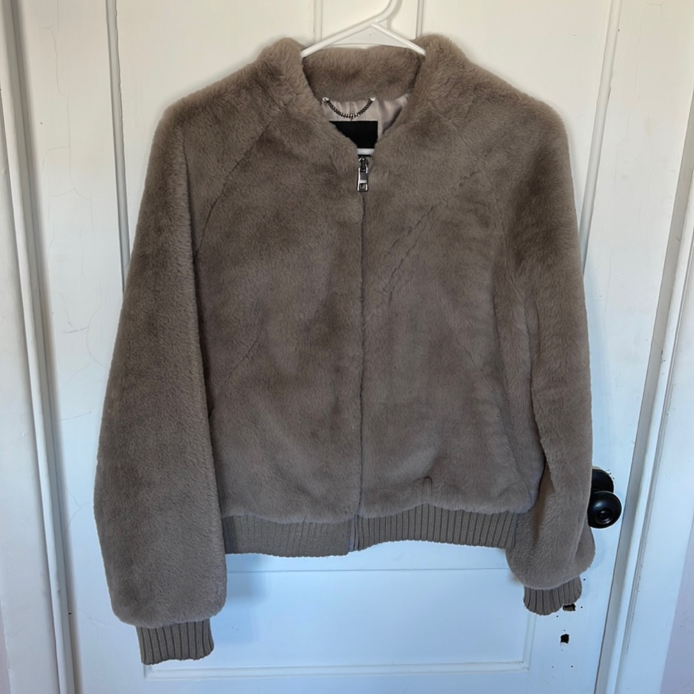 Womens BR Bomber Fur Jacket